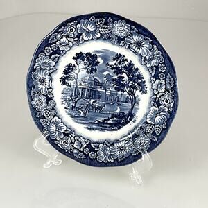6" Bread & Butter Plate "Liberty Blue" by Staffordshire 'Monticello'
